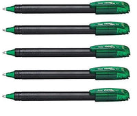 Pentel EnerGel BL-417, Green ink Pen, Combo of 05pcs, Roller Gel Pen, 0.7mm Medium Point, (Made In Japan), Cap-Off Mechanism (Free Key-Chain)