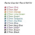 Pentel EnerGel 0.7mm Metal Tip (EnerGel Pen Blue 5 & LR7 Refill Blue 5) By DTL Company