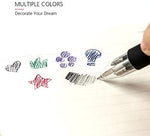 Levin THE NEXT LEVEL IN OFFICE STATIONERY Baile 6 In 1 White Ballpoint Pens 5 Colors 0.7 Mm Ballpoint Pen And 0.5 Mm Mechanical Pencil In One Pen (Pack Of 1, Color May Vary)