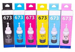 Epson L800 Multicolor Ink Bottles (Magenta, Yellow, Cyan, Black, Light Cyan, Light Magenta) (Pack of 6)