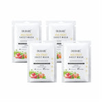 DR.RASHEL Mix Fruit Face Sheet Mask With Serum For Women and Men | All Skin Types | Soft and Healthy Skin | Deep Cleansing & Oil Control | Repairing & Nourishment | Soothing And Hydrating | Paraben Free | Pack Of 4 | 20 Grams Each