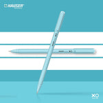 Hauser XO 0.7mm Ball Pen Box Pack | Sleek Body & Minimalistic Design | Matt Finish & Solid Body Type | Low Viscosity Ink With Ultra Durable Tip | Blue Ink, Pack of 10 Pens