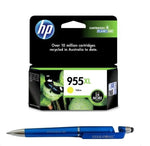 HP 955XL Ink Cartridge (Yellow) with 3in1 Multi-Function Mobile Phone Stand, Stylus Pen, Anti-Metal Texture Rotating Ballpoint Pen (Very Colors)