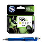 HP 905XL Ink Cartridge (Yellow) with 3in1 Multi-Function Mobile Phone Stand, Stylus Pen, Anti-Metal Texture Rotating Ballpoint Pen (Very Colors)