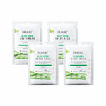 DR.RASHEL Aloe Vera Face Sheet Mask With Serum For Women And Men | All Skin Types | Deep Cleansing & Oil Control | Soothing And Hydrating | Paraben Free | Pack Of 4 | 20 Grams Each