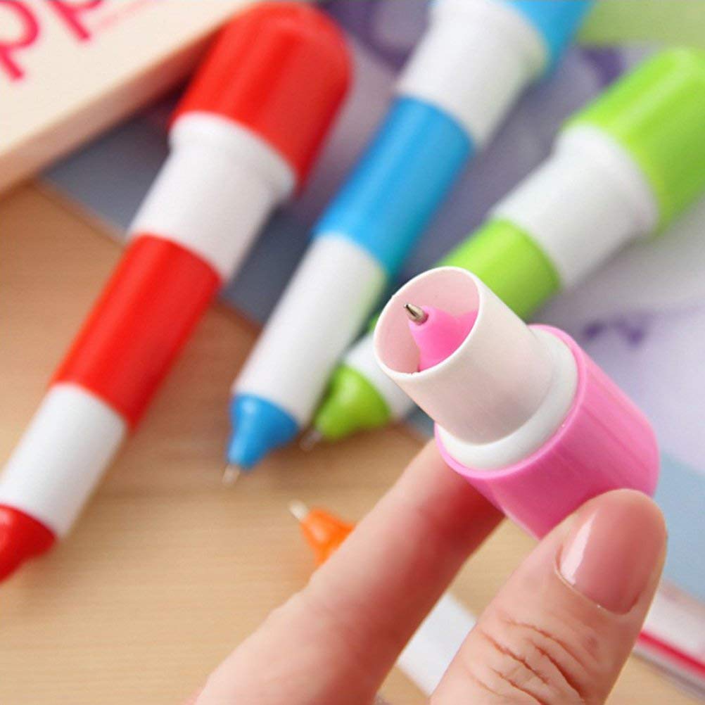 KARIC Capsule Shapes Ball Pens Pack of 12 Pcs Birthday Party Return Gifts for Kids - Pink