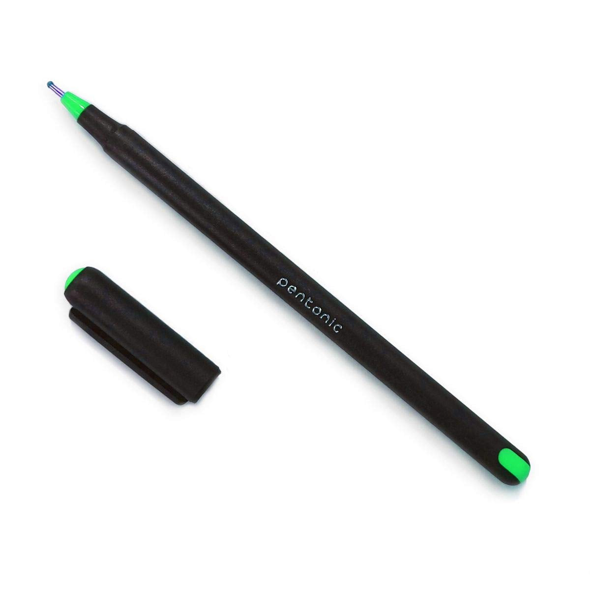 Pentonic 1.0mm Ball Pen Blister Pack | Grey Body | Pink,Green,Orange,Brown,Lime Green,Purple,Turquoise Blue,Blue,Grey,Red Ink | Set of 10 Pens