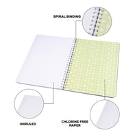 Classmate Pulse 6 Subject Spiral Notebook - Pack of 1 | Unruled | 300 Pages | A4-29.7cm x 21.0cm | Attractive Cover Designs | Soft Cover | Notebooks for College Students