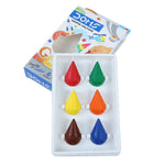 Doms 6 Shades Grippie Crayons Box Pack | Easy Grip For Toddlers | Bright & Intense Colors | Non Toxic Colouring Range, Safe For Children | Pack of 1