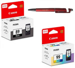 Canon 89 & 99 Ink Cartridge with Retail market 3in1 Multi-Function Mobile Phone Stand, Stylus Pen, Anti-Metal Texture Rotating Ballpoint Pen (Very Colors) PG 89 CL 99