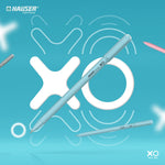 Hauser XO 0.7mm Ball Pen Box Pack | Sleek Body & Minimalistic Design | Matt Finish & Solid Body Type | Low Viscosity Ink With Ultra Durable Tip | Blue Ink, Pack of 10 Pens