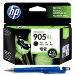 HP 905XL Black Ink Cartridge Bundle with 3 in 1 Multi-Function Creative Mobile Phone Stand, Stylus Pen, Ballpoint Pen (Very Colors)