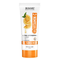 DR.RASHEL Vitamin C Sunscreen SPF 50 PA+++ Gel Ultra Hydrating Fights Sun Damage, Super Lightweight, Non Greasy Parabean Free – 100 ML |