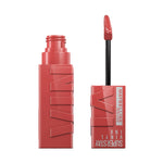 Maybelline Liquid Lipstick, High-Glossy Finish, Lasts For 16Hrs Enriched With Vitamin E & Aloe, SuperStay Vinyl Ink, Peachy