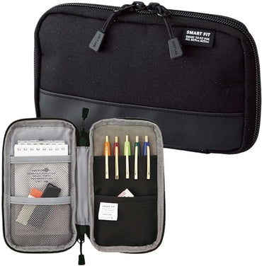 MEDICINEKING Perfect Pouch for Keeping Your pens, Pencils, and Small Accessories neatly Arranged Pack of 1 (Black)