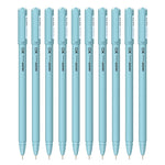 Hauser XO 0.7mm Ball Pen Box Pack | Sleek Body & Minimalistic Design | Matt Finish & Solid Body Type | Low Viscosity Ink With Ultra Durable Tip | Blue Ink, Pack of 10 Pens