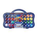 Doms 36 Shades 30mm Water Colour Cakes | Easy to Use Palette Lid | Organic Rich Colour Pigments | Free Brush Inside | Non-Toxic & Safe for Kids | Pack of 1