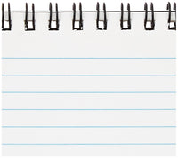 Solimo Wirebound Pocket Size Notebook, A7 Size, 90 Pages,Single Ruled, 70 GSM Paper