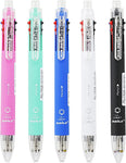 Levin THE NEXT LEVEL IN OFFICE STATIONERY Baile 6 In 1 White Ballpoint Pens 5 Colors 0.7 Mm Ballpoint Pen And 0.5 Mm Mechanical Pencil In One Pen (Pack Of 1, Color May Vary)