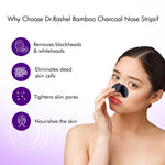 DR.Rashel Nose Pore Strips For Pore Cleansing | Deep Cleansing Nose Strips For Instant And Painless Blackheads Removal | Deep Purifying Blackhead Remover Strips for Nose | 10 PCS (Bamboo Charcoal)