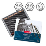 Derwent Graphic Full Set of Graphite Drawing Pencils, Drawing & Writing, Ideal For Sketching, Professional Quality - 34202 (Set of 24, 9B-9H)