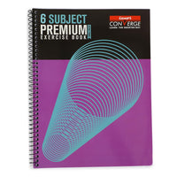 Luxor 6 Subject Spiral Premium Exercise Notebook, Single Ruled - (18cm x 24cm), 300 Pages