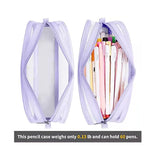 Elegious Big Net Pencil Pouch Durable, Stylish & Spacious Organizer for Pens, Pencils, and Small Accessories Ideal for School, Office, and Travel Pack of 1 (Big NET Purple Pouch) Brand: Elegious