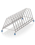 Yes Kitchen Stainless Steel Thali Rack,Dish Rack,Plate Stand,Dish Stand Lid Utensil 10 Section Plate Kitchen Dish Rack, 30 x 14 x 14 Centimeters