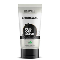 DR.RASHEL Charcoal Peel Off Mask For Men & Women (120ml) | Fights Pollution & Dirt | Removes Impurities & Acne | Deeply Detoxifies Skin | Pack of 1