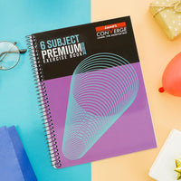 Luxor 6 Subject Spiral Premium Exercise Notebook, Single Ruled - (18cm x 24cm), 300 Pages