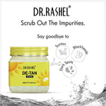 DR.RASHEL De-Tan Scrub For Face & Body (380 Ml) | Revitalizing Tan Removal Scrub | Cleanser Scrub For Deep Exfoliation | Dead Skin Remover Scrub | Blackhead Remover Scrub | Skin Brightening Lightening