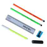 DOMS School Essentials Neon Prime Kit | Stationery Kit | 6 Assorted Items | Gifting Kit | Pack of 1 x 20 Set