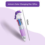 Party Propz Unicorn Color Changing Pen - 12 Pcs Japanese Stationery Items|Pen Pencil For Kids|Cute Pens For Kids|School Stationery Items For Kids|Kid School Supplies|Kawaii School Supply,Ink black