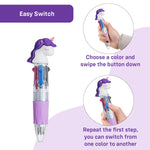Party Propz Unicorn Color Changing Pen - 12 Pcs Japanese Stationery Items|Pen Pencil For Kids|Cute Pens For Kids|School Stationery Items For Kids|Kid School Supplies|Kawaii School Supply,Ink black