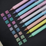 WISHKEY Plastic Colorful Retractable Gel Ink Pen Set For Kids, Unique Shades Drawing Pen, Stationery Gift For Decoration Class Projects, Doodling, Multicolor, 8+Years(Set of 9)