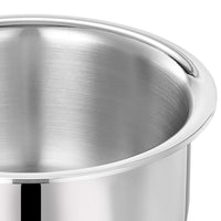 solimo Tri-Ply Stainless Steel Tope with Steel Lid (16 cm, 1.5 litres)