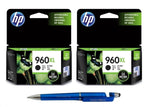 HP 960XL Twin Ink Cartridge (Black) (Set of 2) with 3in1 Multi-Function Mobile Phone Stand, Stylus Pen, Anti-Metal Texture Rotating Ballpoint Pen (Very Colors)