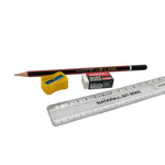 Nataraj Best of Luck Kit, Includes 1 Pencil, 1 Sharpener, 1 Eraser & 1 Scale, Hassle Free Carrying, Essential Stationary Items, Thoughtful Gift Option, Combo of 4 Items