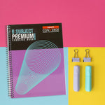 Luxor 6 Subject Spiral Premium Exercise Notebook, Single Ruled - (18cm x 24cm), 300 Pages