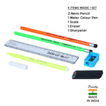 DOMS School Essentials Neon Prime Kit | Stationery Kit | 6 Assorted Items | Gifting Kit | Pack of 1 x 20 Set