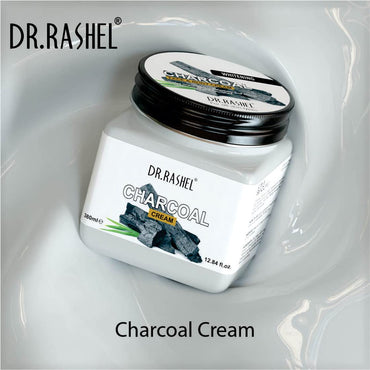 DR.RASHEL Charcoal Face Cream For Women and Men (380 Ml) | All Skin Types |Soft and Healthy Skin | Repairing & Nourishment | Deep Hydration & Moisturization | 100% Vegan | Paraben Free