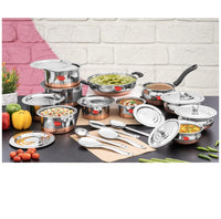 Klassi Kichen 20 Pcs Copper Bottom Multipurpose Cook & Serve Set