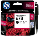 HP 678 Ink Cartridge (Black) with 3in1 Multi-Function Mobile Phone Stand, Stylus Pen, Anti-Metal Texture Rotating Ballpoint Pen (Very Colors)
