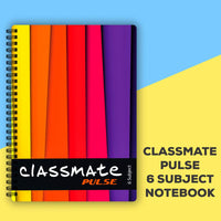 Classmate Pulse Spiral Notebook - Single line, 300 Pages, Wiro, 240mm x 180 mm