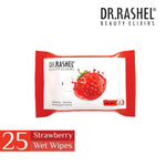 DR.RASHEL Strawberry Pack of 2 Face Wipes Enriched with goodness of Strawberry and Aloe Vera Extract | For Multi purpose use | Gives Refreshing and Glowing Skin.(25 pc x 2)