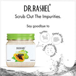 DR.RASHEL Scrub For Face & Body (Papaya Scrub, 380 ML) | All Skin |Cleanser Scrub For Deep Exfoliation | Dead Skin Remover Scrub | Tan Removal | Blackhead Remover Scrub | Face Scrub | Body Scrub