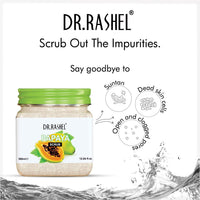 DR.RASHEL Scrub For Face & Body (Papaya Scrub, 380 ML) | All Skin |Cleanser Scrub For Deep Exfoliation | Dead Skin Remover Scrub | Tan Removal | Blackhead Remover Scrub | Face Scrub | Body Scrub