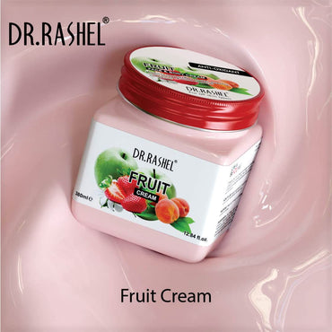 DR.RASHEL Fruit Face And Body Cream For Women and Men (380 Ml) | All Skin Types |Soft and Healthy Skin | Repairing & Nourishment | Deep Hydration & Moisturization | 100% Vegan | Paraben Free