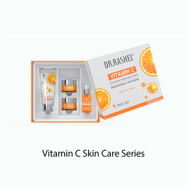 DR.Rashel Vitamin C Skin Care Series Enriched with the Goodness of Vitamin C and Hyaluronic Acid | Suitable for Skin Brightening & Anti-Aging | Facial Cleanser, Day Cream, Night Cream, Face Serum