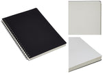 College Spiral Notebook, A5, Size 5.5x8.2 inches, Blank | Travel Writing Notebook, Journal, Notepad, Sketchbook | For Students, Office | Subject Diary | Pack of 3 (Black Cover)